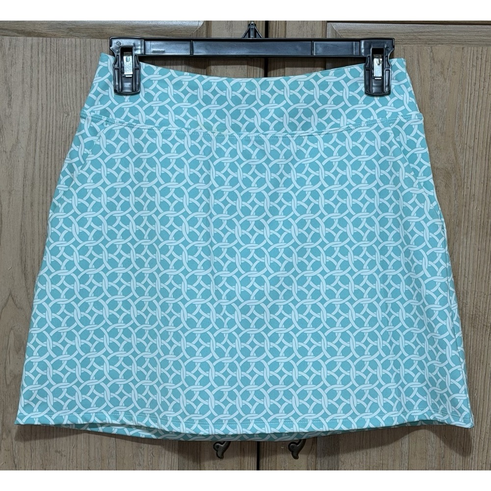Tommy Bahama Active Geo Print Golf Tennis Knit Skort Womens XS Mint Circle Link